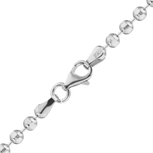 Broadway Bead Chain Necklace in Sterling Silver