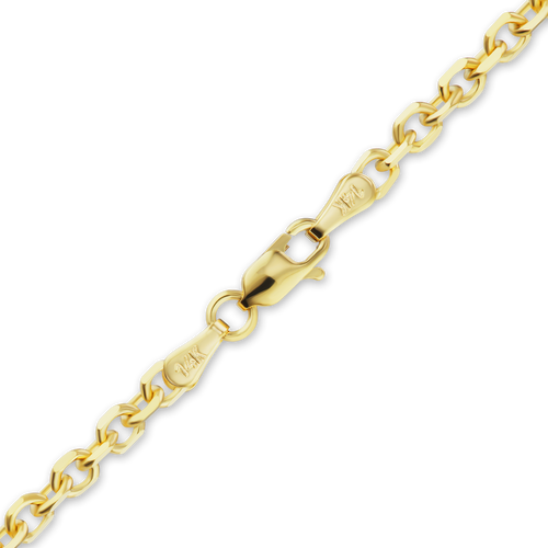 Delancey St. Diamond Cut Cable Anklet in 18K Yellow Gold