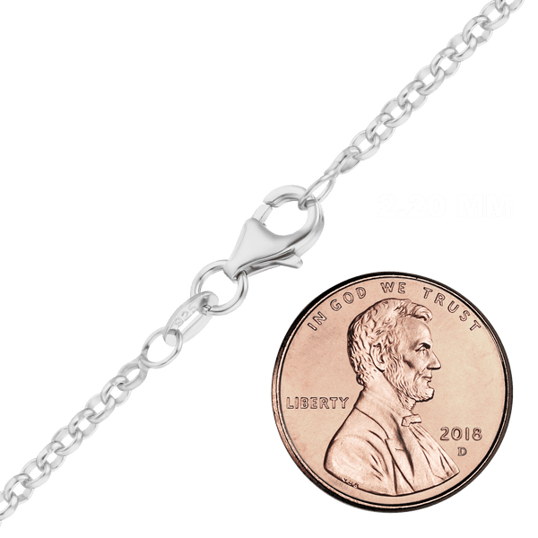 Domed Soho Rolo Chain Necklace in Sterling Silver