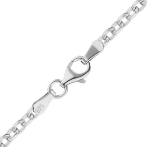 Domed Soho Rolo Chain Necklace in Sterling Silver