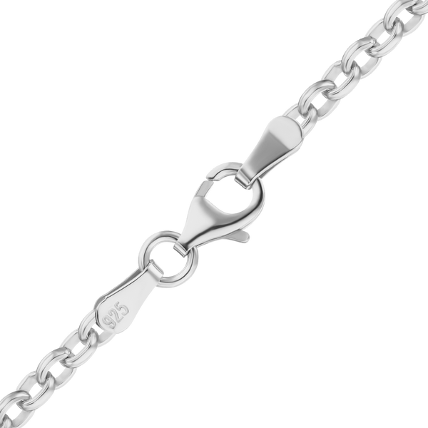 Domed Soho Rolo Chain Necklace in Sterling Silver