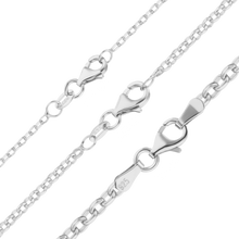 Load image into Gallery viewer, Domed Soho Rolo Chain Necklace in Sterling Silver
