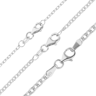 Domed Soho Rolo Chain Necklace in Sterling Silver