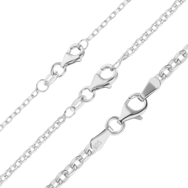 Domed Soho Rolo Chain Necklace in Sterling Silver