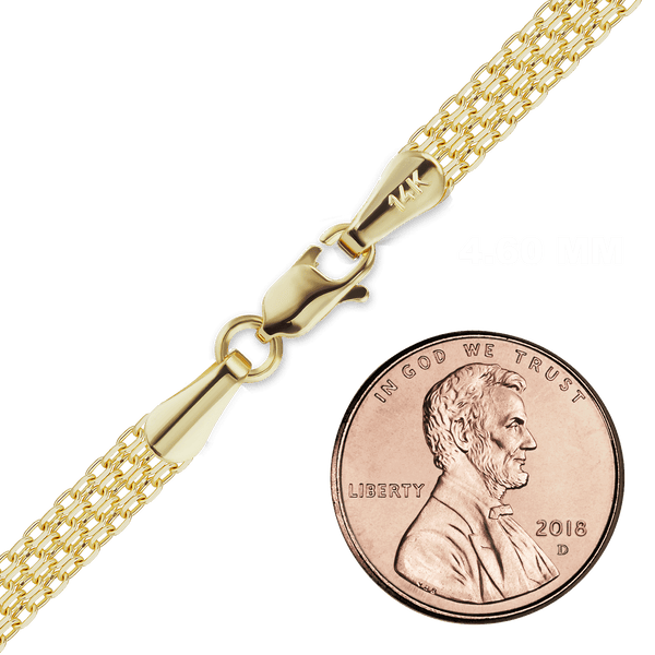 Diamond District Bizmark Necklace in 14K Yellow Gold