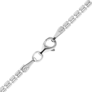 FDR Drive Double Cylinder Bead Chain Necklace in Sterling Silver