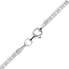 FDR Drive Double Cylinder Bead Chain Anklet in Sterling Silver