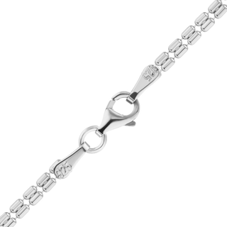 FDR Drive Double Cylinder Bead Chain Anklet in Sterling Silver