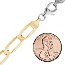 Load image into Gallery viewer, East Bowery Curb Chain Necklace in Sterling Silver 18K Gold Two Tone Finish
