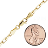 Essex St. Elongated Cable Anklet in 14K Yellow Gold