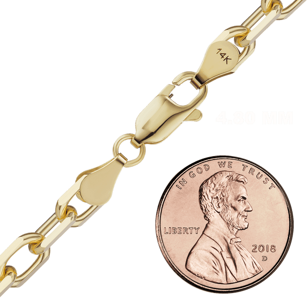 Essex St. Elongated Cable Necklace in 14K Yellow Gold