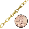 Houston St. Semi-Solid Cable Necklace in 14K Yellow Gold