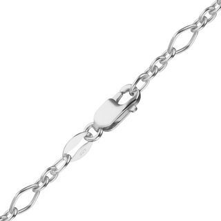 Freedom Pl. Fancy Cable Chain Anklet in Sterling Silver