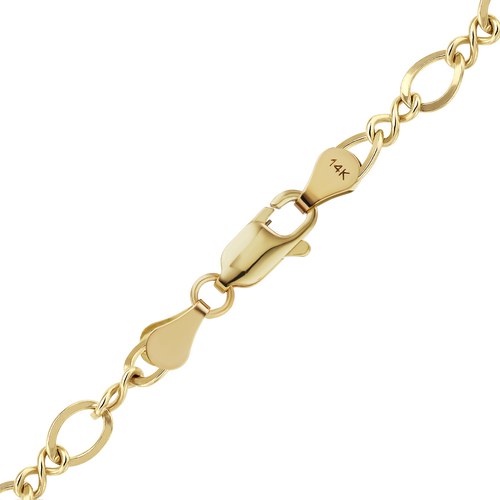 Frederick Douglass Blvd. Figure Eight Anklet in 14K Yellow Gold