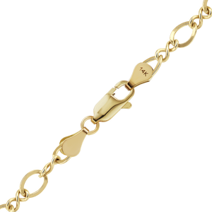 Frederick Douglass Blvd. Figure Eight Anklet in 14K Yellow Gold