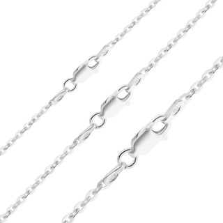 Flat Soho Rolo Chain Necklace in Sterling Silver