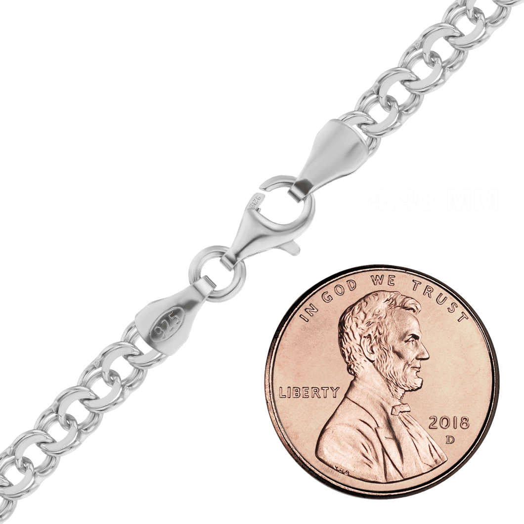 Grand St. Garibaldi Chain Anklet in Sterling Silver