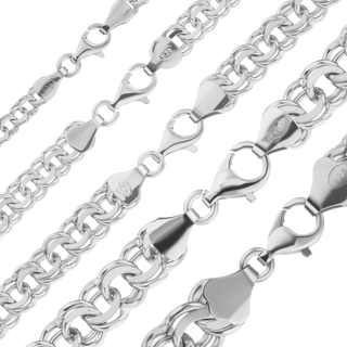 Grand St. Garibaldi Chain Anklet in Sterling Silver