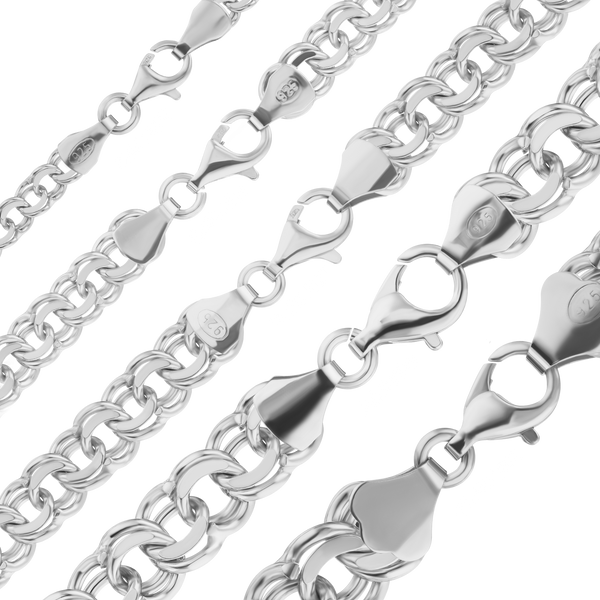 Grand St. Garibaldi Chain Anklet in Sterling Silver