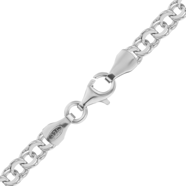Grand St. Garibaldi Chain Anklet in Sterling Silver