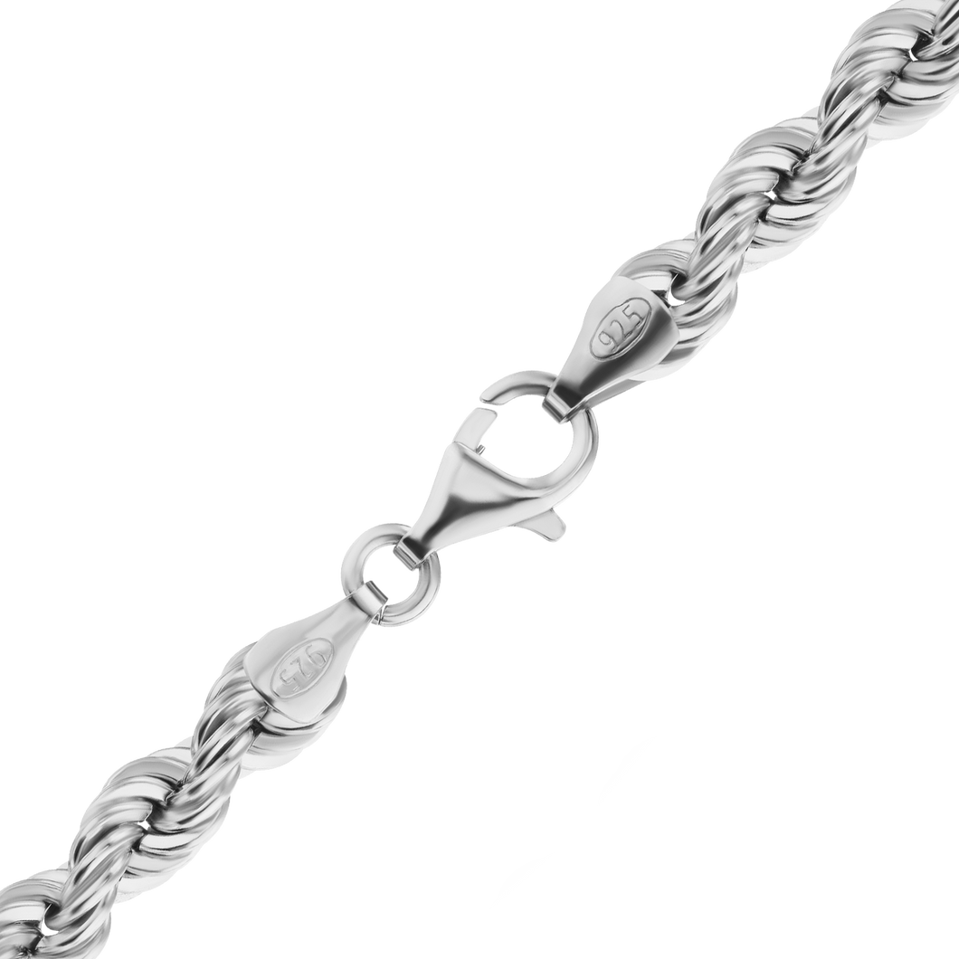 Riverside Blvd. Rope Chain Necklace in Sterling Silver