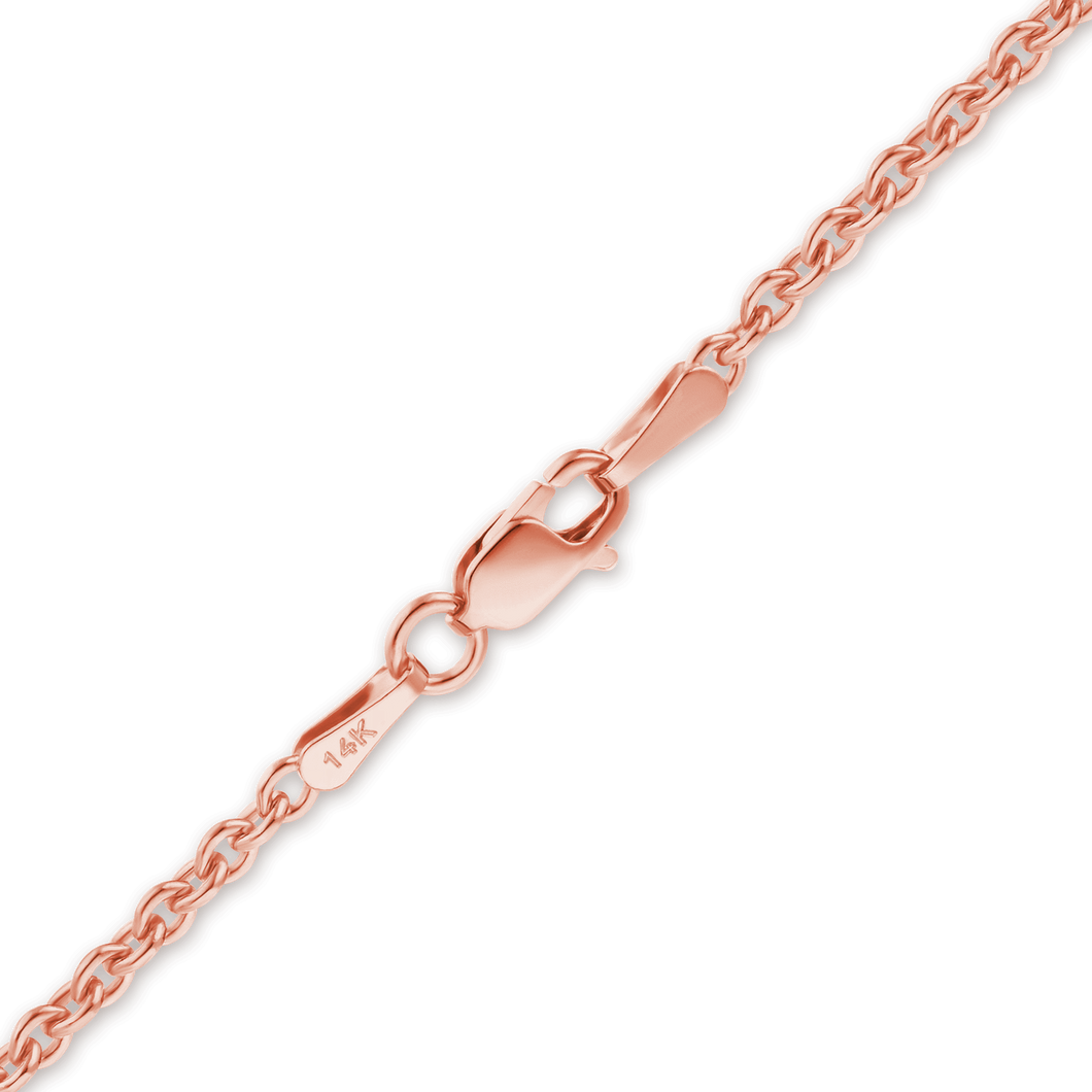 Chelsea Cable Necklace in 14K Rose Gold