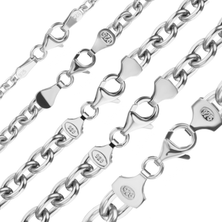 Chelsea Cable Chain Anklet in Sterling Silver