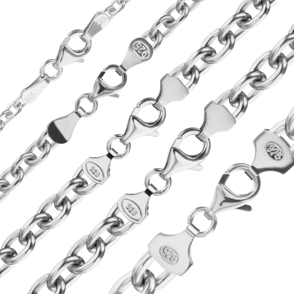 Chelsea Cable Chain Anklet in Sterling Silver