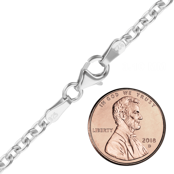 Chelsea Cable Chain Necklace in Sterling Silver