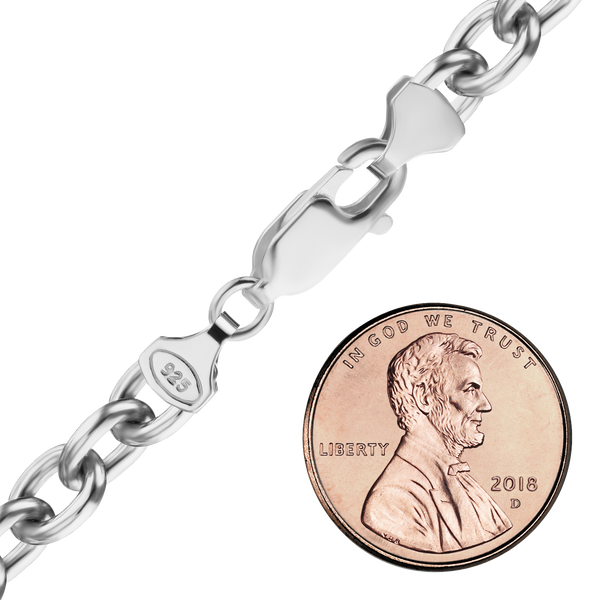 Chelsea Cable Chain Anklet in Sterling Silver
