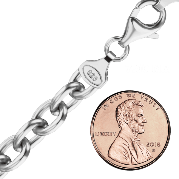 Chelsea Cable Chain Bracelet in Sterling Silver