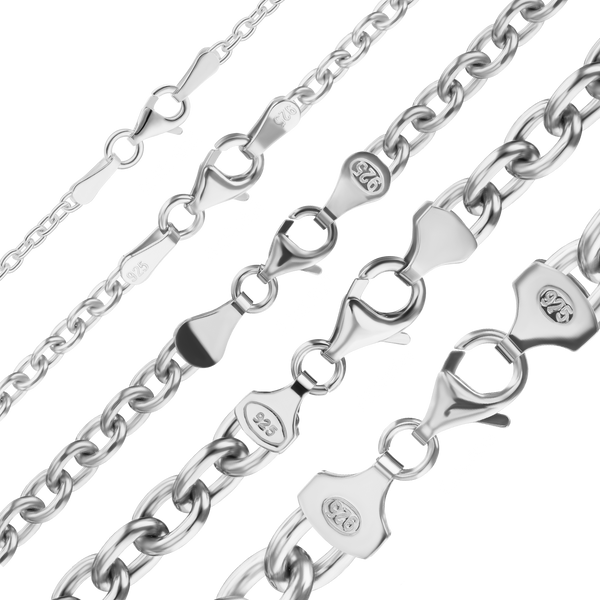 Chelsea Cable Chain Necklace in Sterling Silver