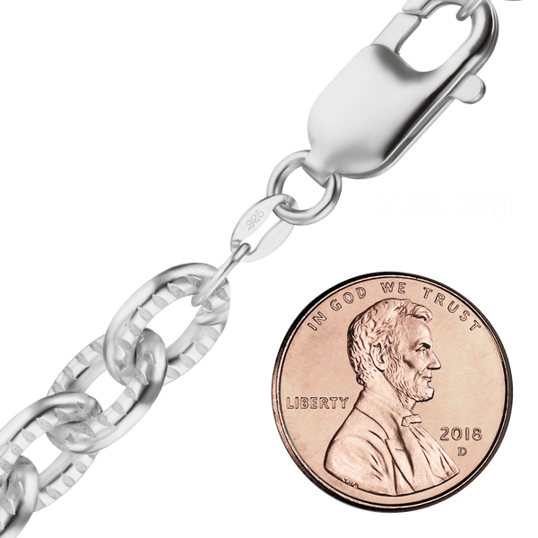 Hester St. Heavy Textured Cable Chain Necklace in Sterling Silver