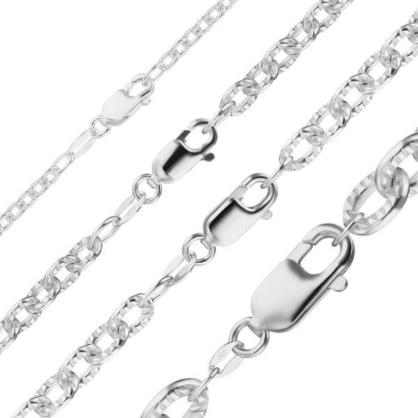 Hester St. Heavy Textured Cable Chain Necklace in Sterling Silver