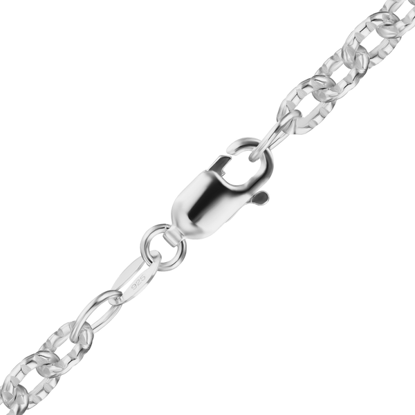 Hester St. Heavy Textured Cable Chain Necklace in Sterling Silver