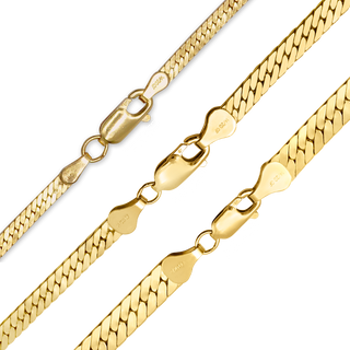 Finished Herringbone Bracelet in 14K Gold-Filled