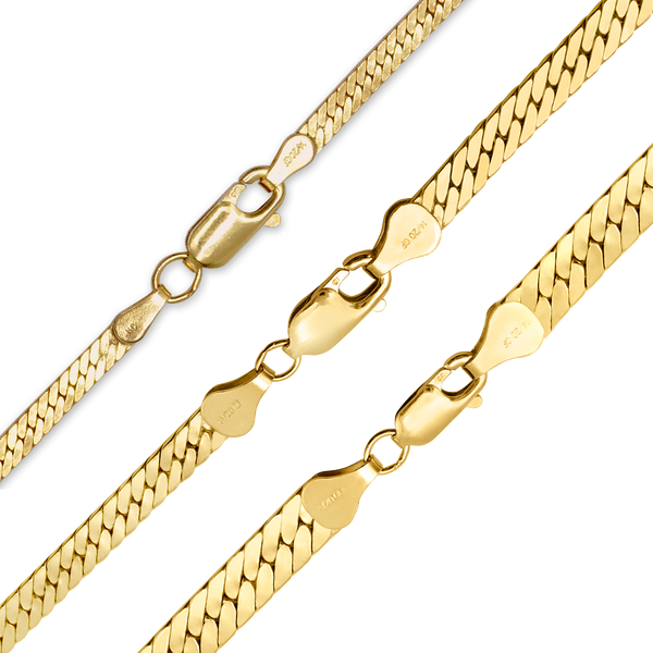 Finished Herringbone Necklace in 14K Gold-Filled