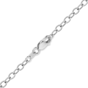 Clinton St. Cable Anklet in 14K White Gold