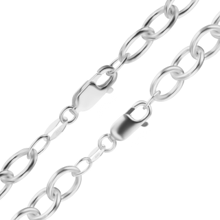 Clinton St. Cable Chain Anklet in Sterling Silver