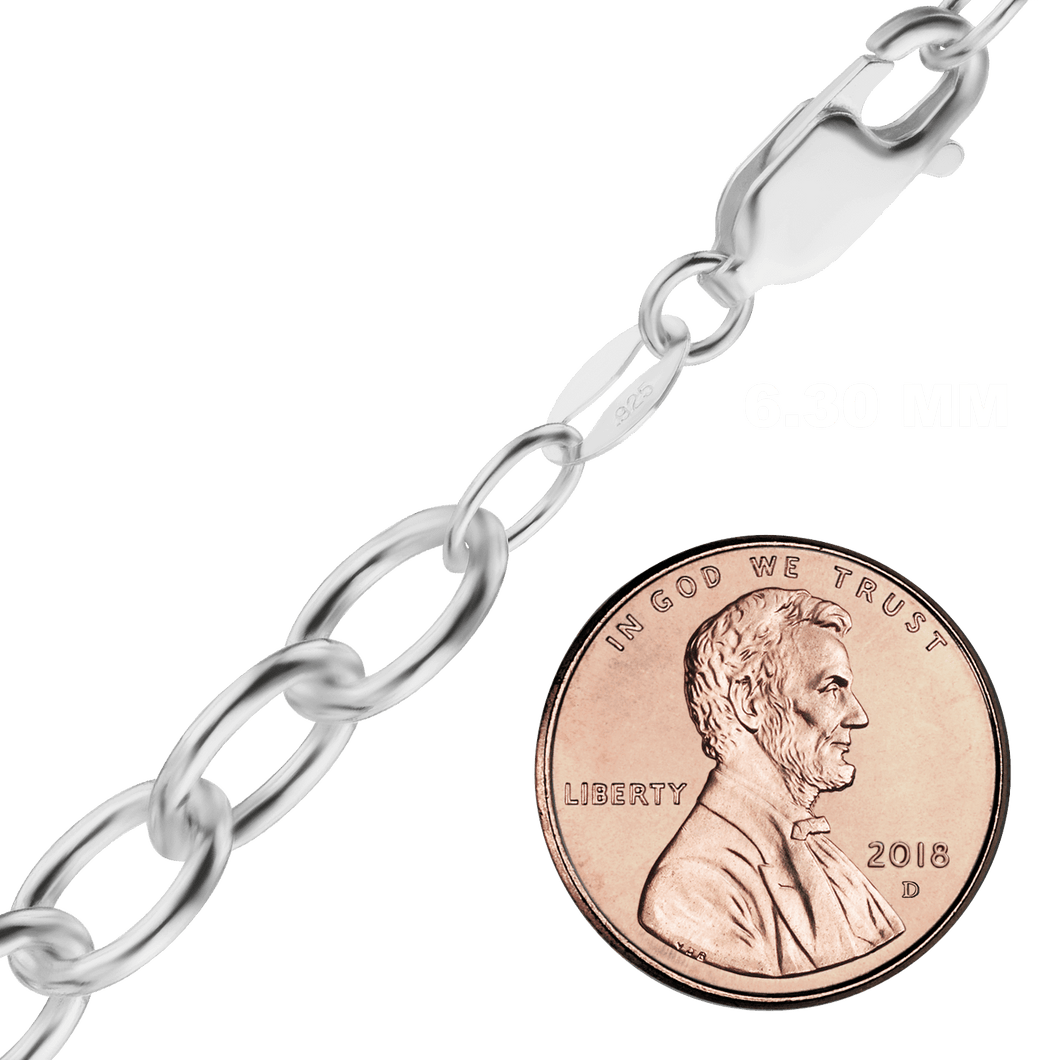 Clinton St. Cable Chain Anklet in Sterling Silver