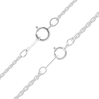Manhattan Rope Chain Necklace in Sterling Silver