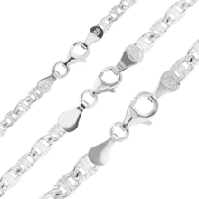 Load image into Gallery viewer, Mulberry St. Mariner Cable Chain Anklet in Sterling Silver
