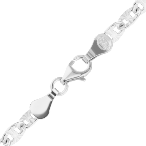 Mulberry St. Mariner Cable Chain Anklet in Sterling Silver