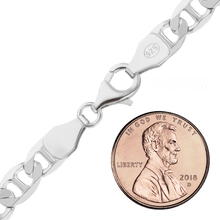 Load image into Gallery viewer, Madison Ave. Mariner Chain Anklet in Sterling Silver
