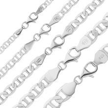 Load image into Gallery viewer, Madison Ave. Mariner Chain Anklet in Sterling Silver
