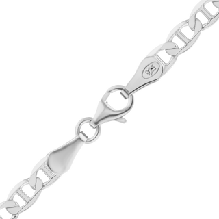 Madison Ave. Mariner Chain Anklet in Sterling Silver
