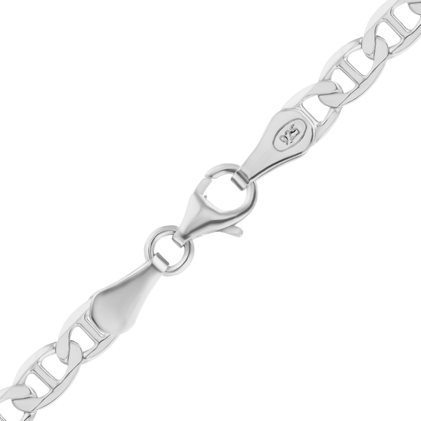 Madison Ave. Mariner Chain Anklet in Sterling Silver
