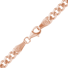 Load image into Gallery viewer, Bowery Curb Chain Necklace in Sterling Silver 18K Pink Gold Finish
