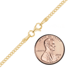 Load image into Gallery viewer, Bowery Curb Chain Necklace in Sterling Silver 18K Yellow Gold Finish
