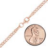 Bowery Curb Chain Necklace in Sterling Silver 18K Pink Gold Finish